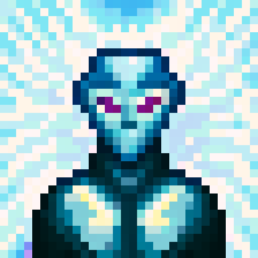 laser beam weapon, game icon, 32x32 pixel art, sRGB, skill art, close up, portrait, futuristic, vibrant colors, glowing, intense energy, sleek design, dynamic composition, metallic shine, high contrast, sharp edges, pixel perfection, detailed rendering