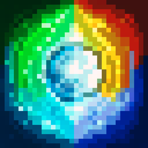 transmutation spell, white crystal in center, energy swirls around crystal.