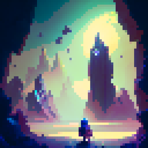 Cozy and sleepy character sprite, purple and blue shades, pixel art style, isometric view, sRGB