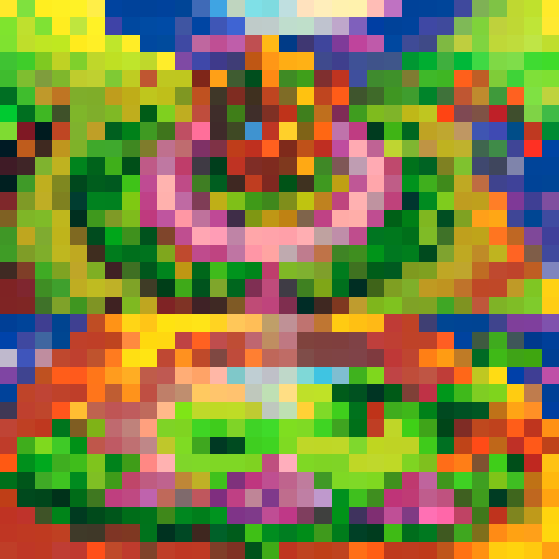 Celestial Island, a pixel art game icon capturing a close up, 16x16 portrait of the captivating world of "My Singing Monsters"
