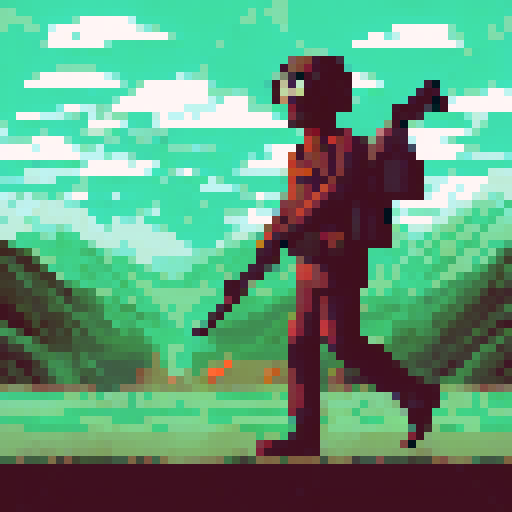 one man figure of a special mission operator with special night vision and thermal goggles. Black outfit with harneses