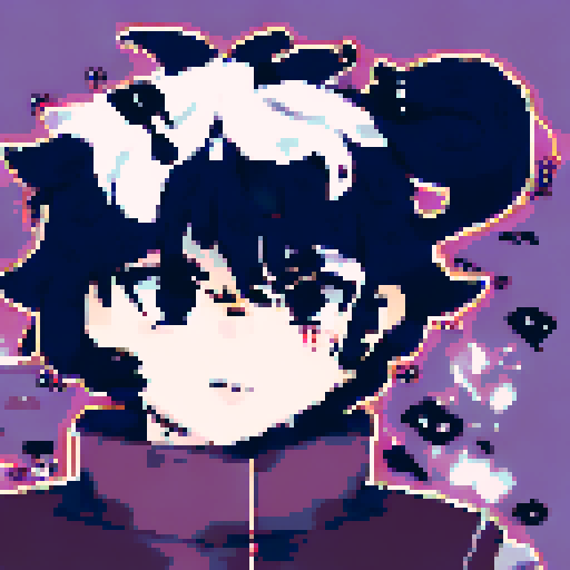 Close-up character portrait, man, black hair