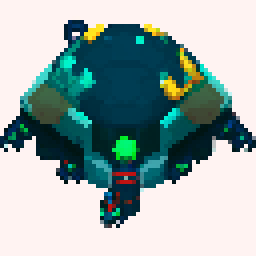 Top Down Animated space alien boss