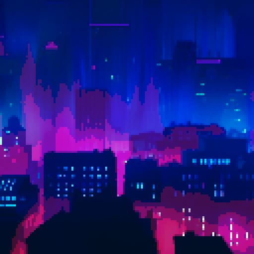 Neon cyberpunk city