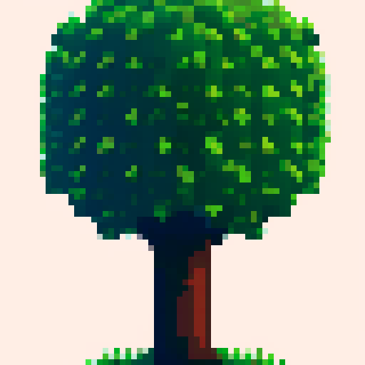 Draw a tree in the same style and color, just change the foliage