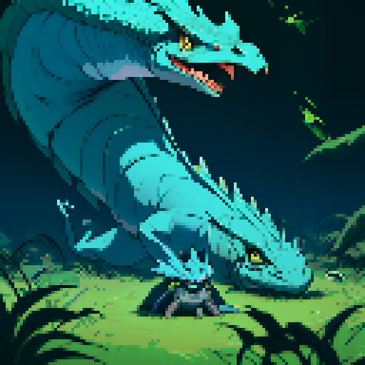 The Basilisk was a giant serpent with blue and white skin, also known as the King of Serpents. It was a magical beast that was usually bred by Dark wizards. Herpo the Foul was the first to breed a Basilisk. Herpo accomplished this by hatching a chicken egg beneath a toad which resulted in the creature known as a Basilisk. 