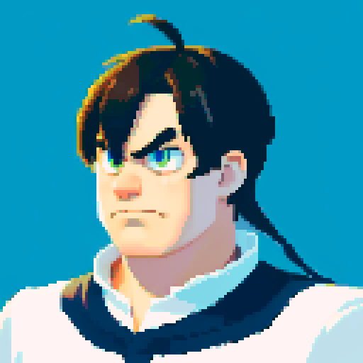 give him a sad face with closed mouth