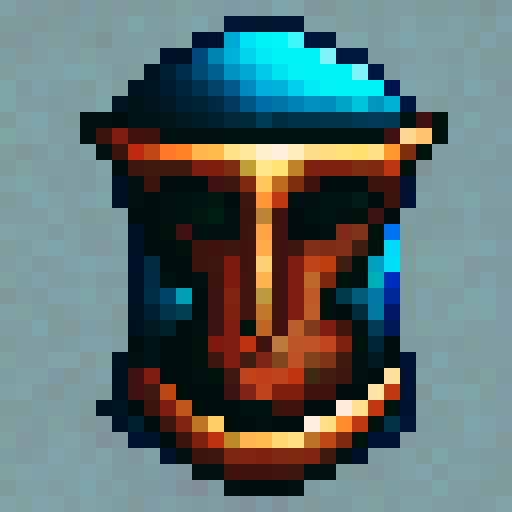 frosted pointed king crown, blue and teal colors