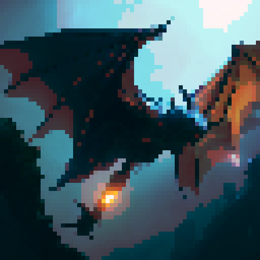 Dark, menacing bat with wings outstretched, soaring through a moonlit sky, ready to strike in a fantasy RPG setting