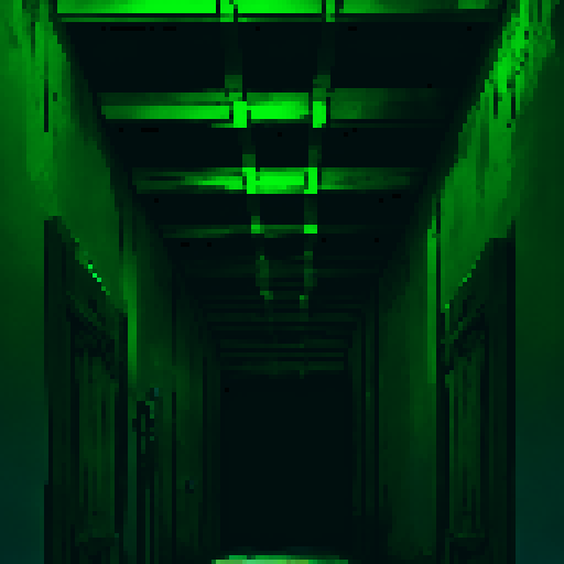 Closeup, infinite doorways, video camera, TV output, landscape portrait