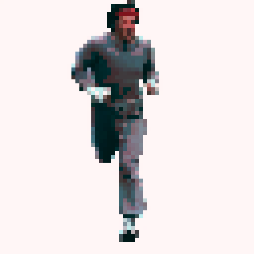 estilo es reminiscente de los personajes clásicos de películas de aventuras de los años 80 y videojuegos de 8 bits.