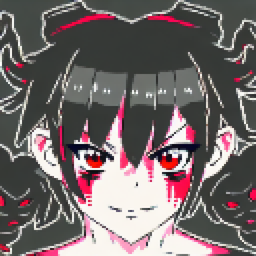 red and black demon girl