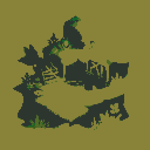 A dark, swampy landscape