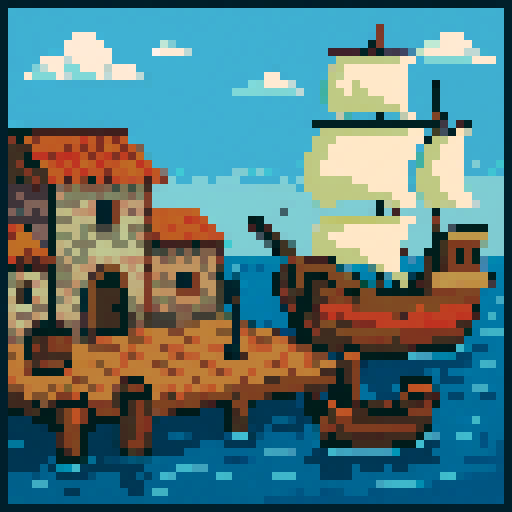 Simple square ship harbor