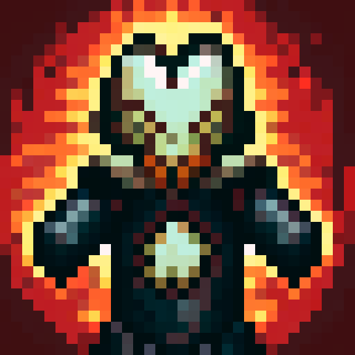 demogorgon from stranger things, cute, game icon, 32x32 pixel art, sRGB, skill art, close up, portrait