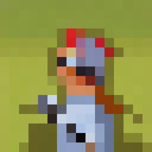 Fantasy soldier with gleaming armor, wielding a sharp spear and sturdy shield, charging into battle amidst a colorful world of dragons and magic, in the vibrant art style of Advance Wars.