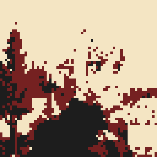 White-haired, short-haired girl in black clothes, elf hunter, pixel art, sRGB