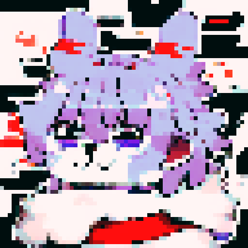 "Cute puppy and angry kitten in a close-up character portrait, depicted in anime style with pixel art details."