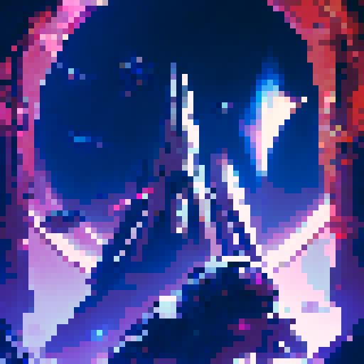 Battle in spaceship, robot who shoots lasers, brave female swordsman wielding lightsaber, epic battle, RPG