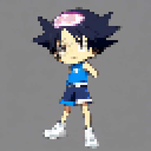 Dancing in a monochromatic world, a TikTok star with big, expressive eyes and spiky hair performs fluid, exaggerated movements in the style of anime.