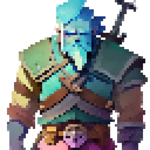 gerald from witcher, with sword, portrait