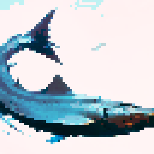 Vicious looking barracuda with large razor teeth, fantasy rpg