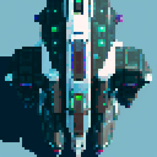 Futuristic space ship modeled after the sentinels from the matrix  from a top down view