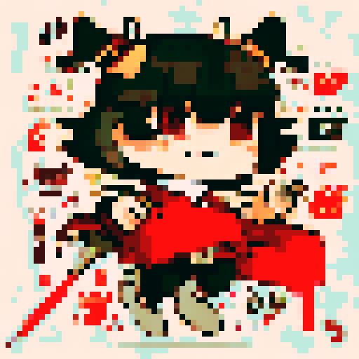 Red dragon full body outfit with green eyes, and gold horns