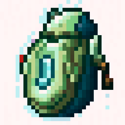 pixel art, hand grenade, icon