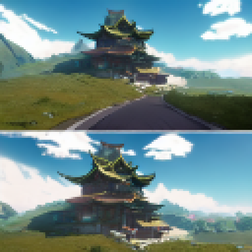 Golden-armored warrior, glowing enchanted sword, mountain peak, swirling mist, fierce dragons - all in a Fantasy RPG style.