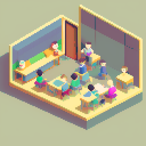 Inside a primary school children gathered on break before going to class.