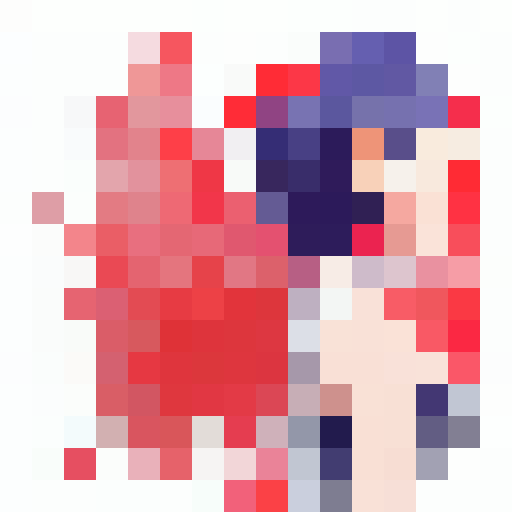 Akira Nishkiyama from Yakuza , close up, game icon, pixel art, 16x16, vibrant colors, intense gaze, detailed facial features, expressive eyes, iconic hairstyle, determined expression