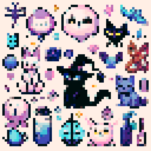 whimsical witchy motifs