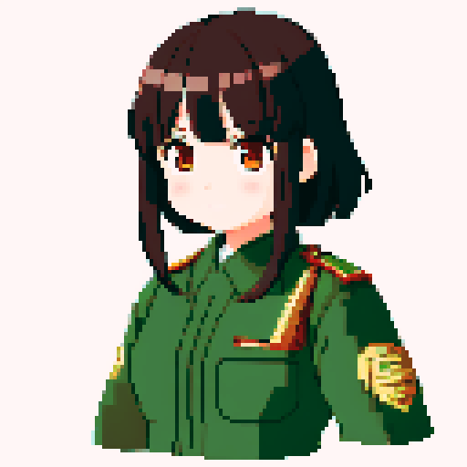 combat uniform, cute girl like japanese anime