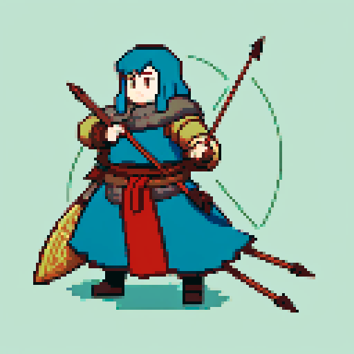 Draw a nordic looking unit with a bow and a quiver full of arrows.