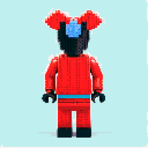 colorful pixel lego blocks arranged in a playful, vibrant composition, showcasing the intricate details and vibrant colors of pixel art in the sRGB color space