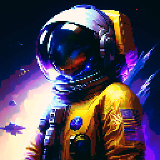 Space Galaxy pixelated portraits