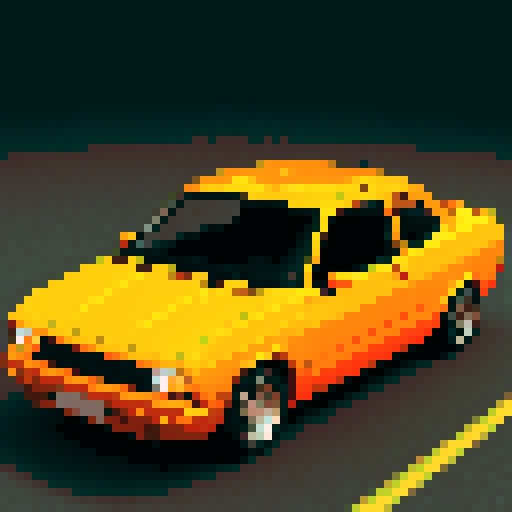 Orange dodge neon wrecked.