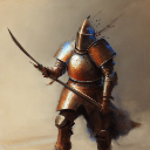a knight doing a fire slash