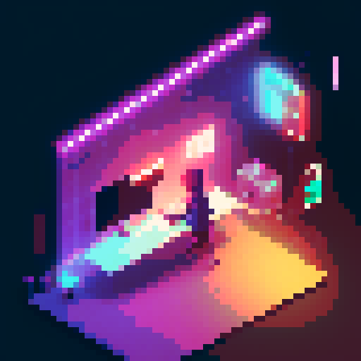 Hacker girl, neon-lit Tokyo behind, coding lines on screen, pixel art style.