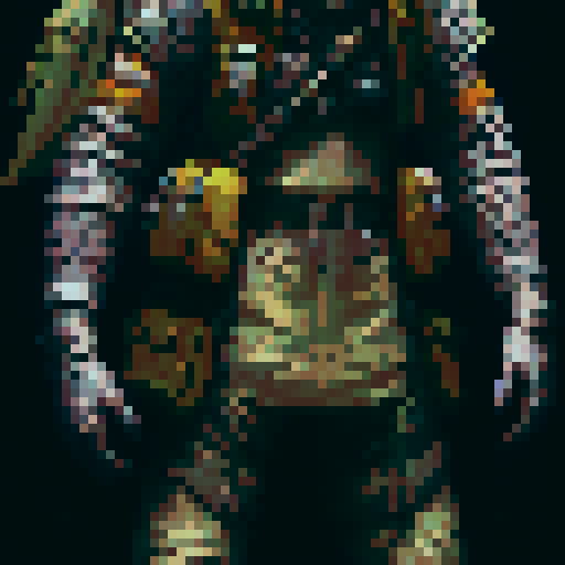 young frail fighter scavenger, pixel art, fantasy apocalypse