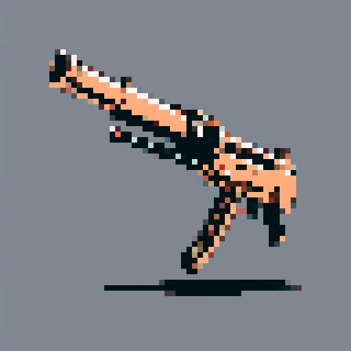 I want a copper rotary machine gun viewed from from the side. I want this object usable an asset in a videogame, meaning only one object per image, outlined with a strong black stroke, on a solid-color background.