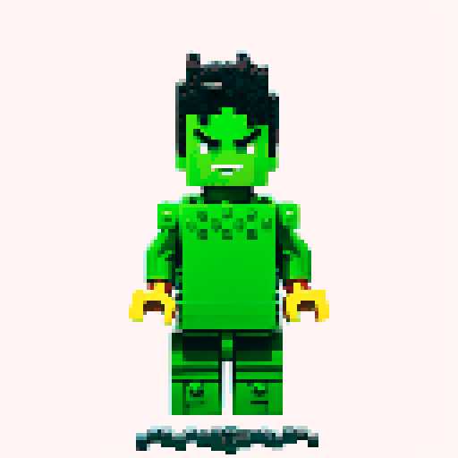 hulk lego pixel