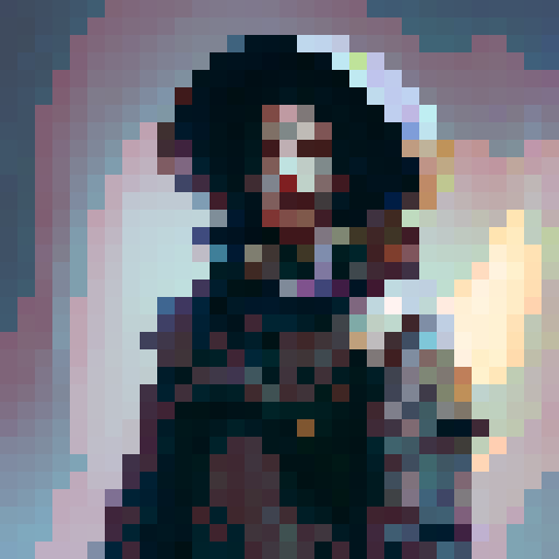 Main character young witch. Overhead fantasy rpg character sprite. Facing south. 