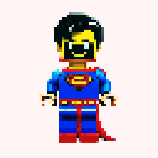 superman lego pixel 
