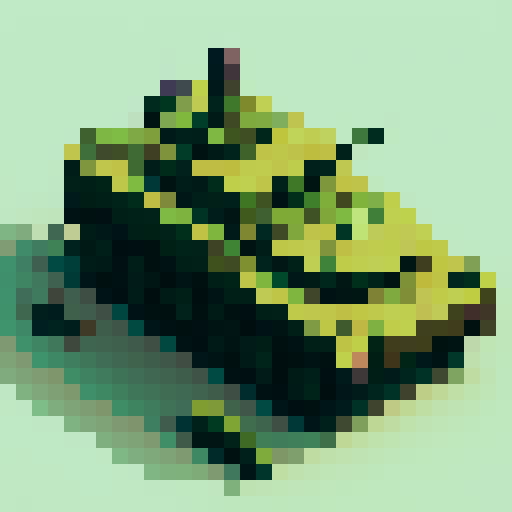 tank, pixelated, armored, green, cannon, tracked, military, retro, game asset, icon, battle-ready, compact, powerful, detailed, top-down, miniature, combat vehicle