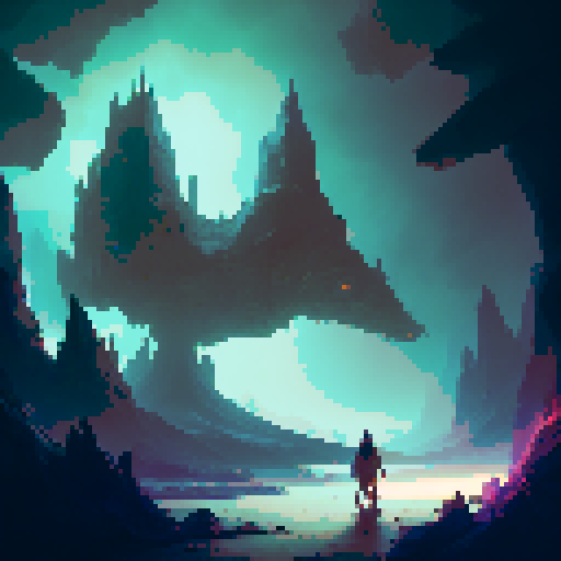 two castles floating on crumbling islands in a void; one castle looks dark and the other looks lighter.  They are both enveloped in a magical field or portal effect as if they are chasing each other through time and space