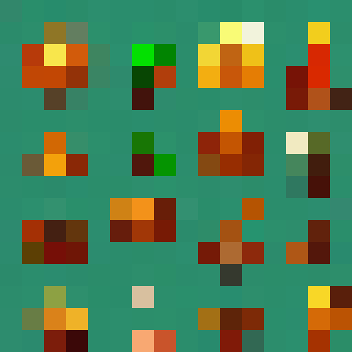 RPG Items icons, in the style of minecraft