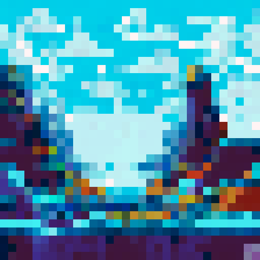 Pixelated space explorer, retro spaceship repair, bright starry sky, game icon, 32x32 pixel art, sRGB, skill art, close up, portrait