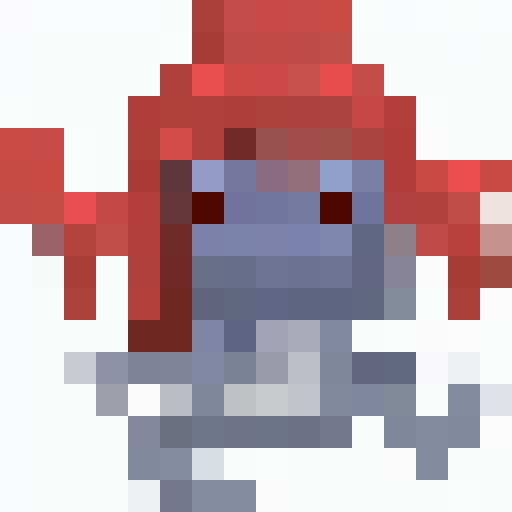 pokemon gloom, monochrome, 16x16, game icon, pixel art, close up, facing right, white foreground, black background
